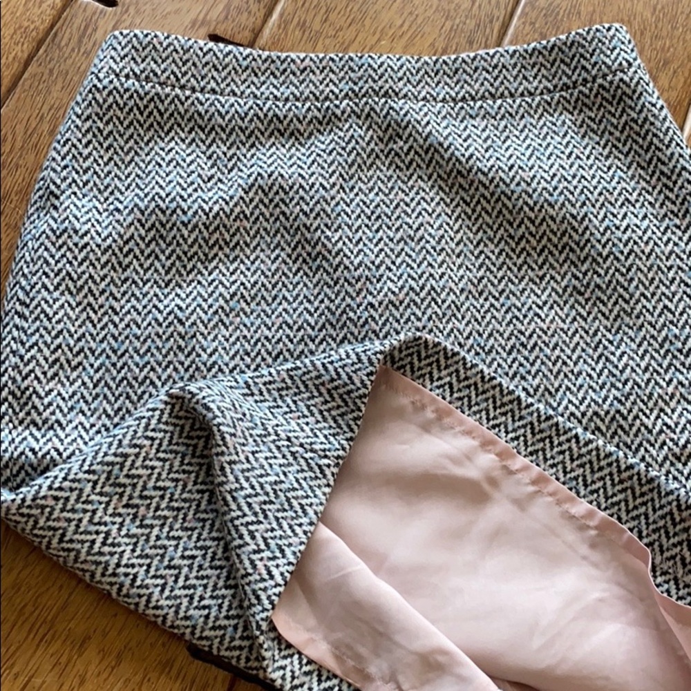 J. Crew Herringbone Wool Blend Pencil Skirt